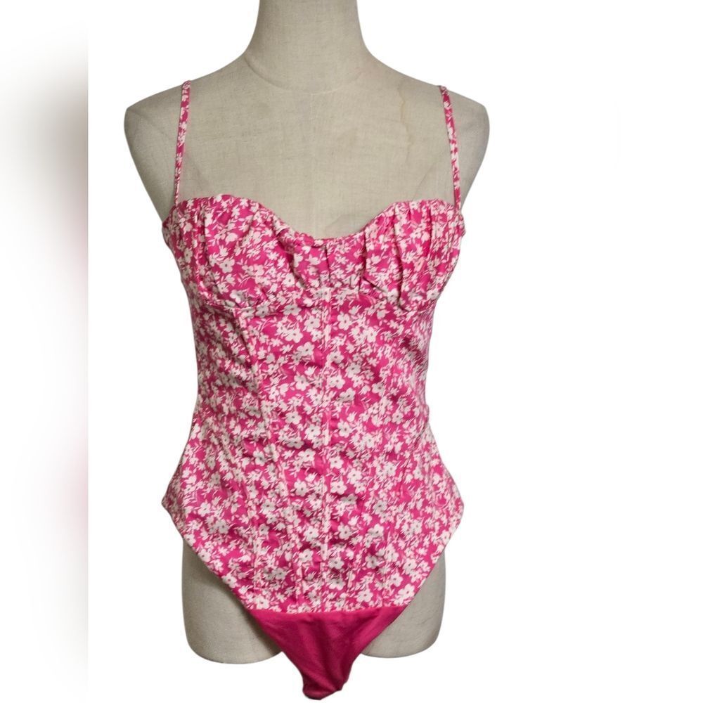 Zara Pink Floral Cottagecore Bodysuit